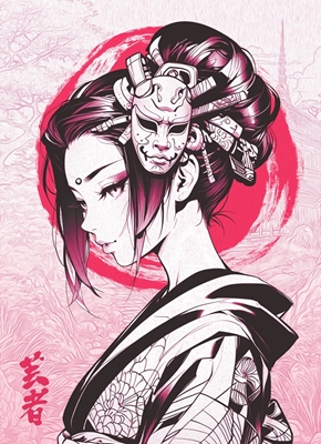 Geisha oljemålning