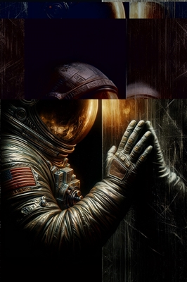 Astronaut auf der Tuchfühlung des Geheimnisses