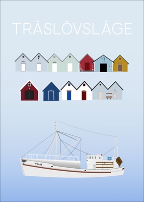 Hangary na łodzie w Träslövsläge