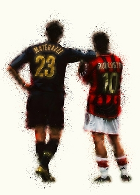 Rui Costa And Marco Materazzi