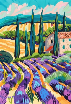 Provence kaupungissa Lavendelblüte