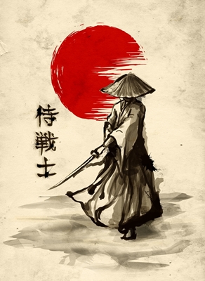 Lua vermelha samurai