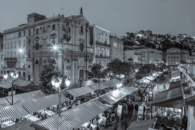 Cours Saleya in Nice by night