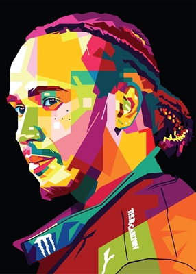 Lewis Hamilton en WPAP Pop Art