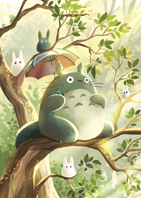 Totoro na Árvore