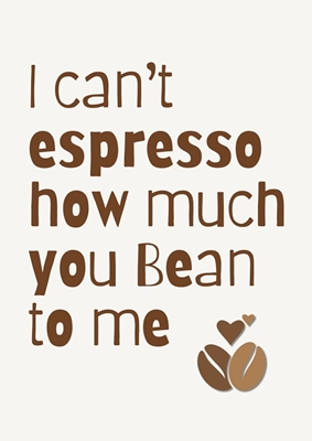 Jag kan inte espresso 