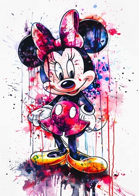 Minnie akvarel Splash