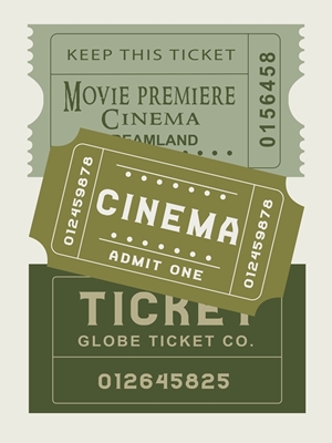 Cinema ticket Poster Green