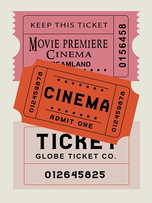 Cinema ticket Poster Pink