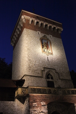 Brána svatého Floriána v Krakově...