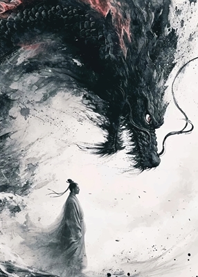 Mythological Black Dragon
