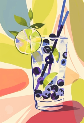 Blåbær Mojito med lime