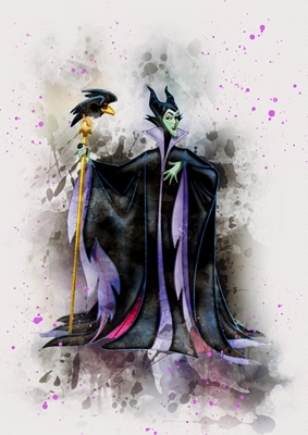 Maleficent akvarell