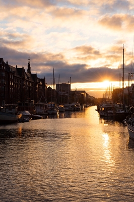 Zachód słońca w Kopenhadze