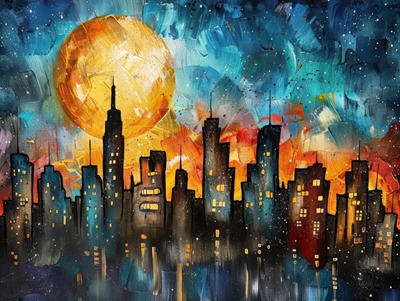 Noche cósmica en Nueva York