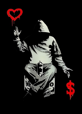 Banksy kærlighed over pengevæg