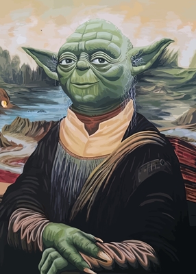 Mème Yoda avec thème Mona Lisa
