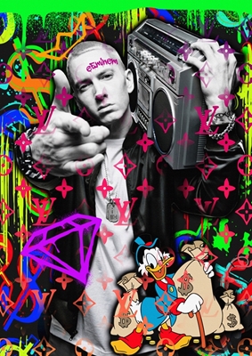Pop art Eminem raper 