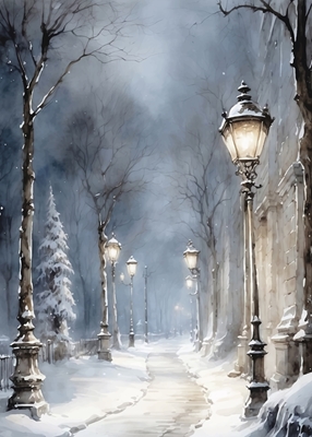 Śnieżna lampa drogowa
