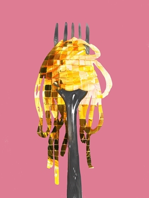 Fourchette à spaghetti boule disco