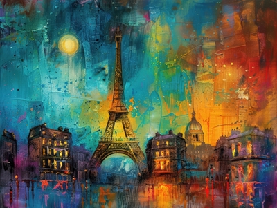 Vibrant Night in Paris
