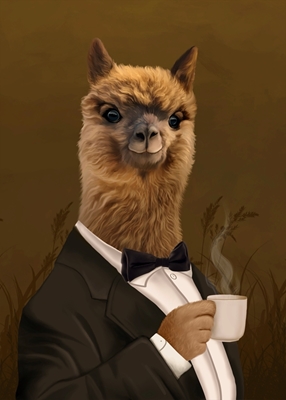 Alpaca and coffee