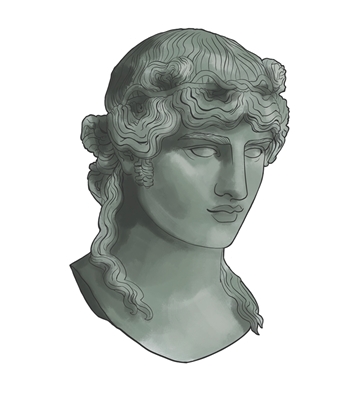 Ancient roman bust