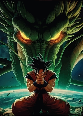 Son Goku mit dem Drachen