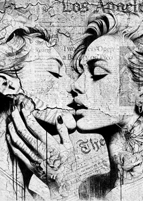 The Vintage Kiss | Mixed Media