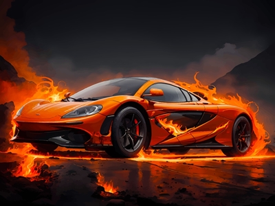 McLaren F1 - Flammande eld