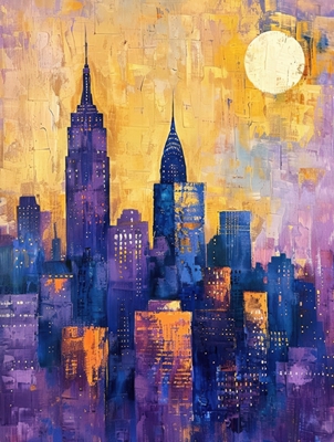 Pintura nocturna de Nueva York