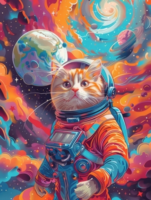 Space cat astronout