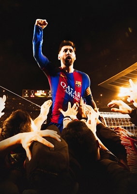 Poster iconico di Messi Barça