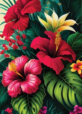 Vibrant Hibiscus Flowers