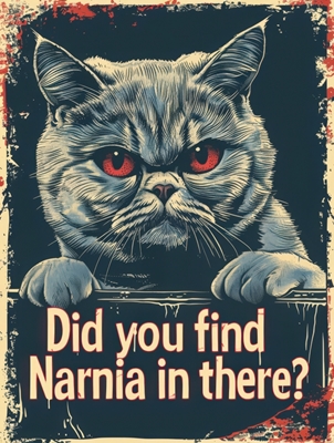 Póster Gato Narnia - Aseo