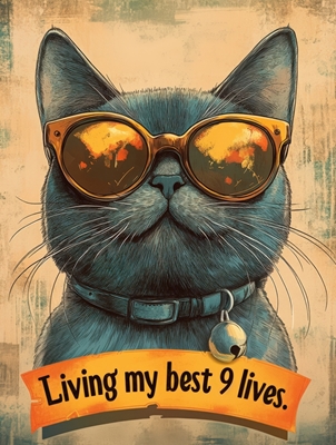 Affiche sur le mode de vie des chats cool