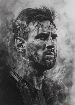 Lionel Messi on pencill 