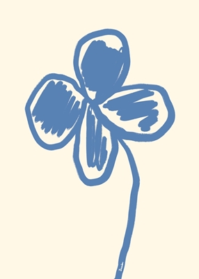 A blue flower