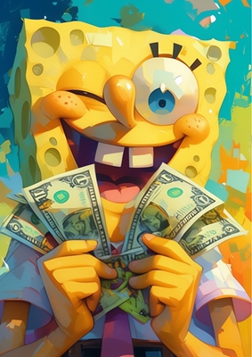 spongebob a lot of dollars