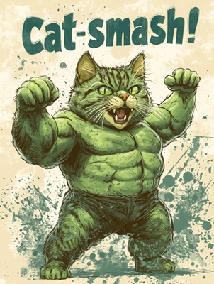 Cat-Smash Rolig Parodi Poster