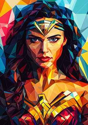 Geometric Of Wonder Woman