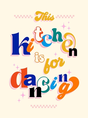 Retro Dancing Kitchen Spruch