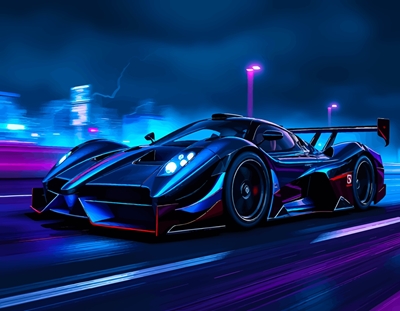 Pagani Zonda R - sininen neon