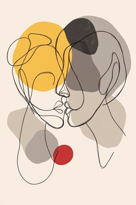 Beso de formas y colores