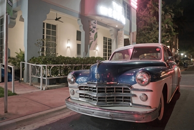 Oldtimer in het Strand van Miami