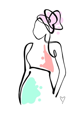 Mulher em cores pastel 