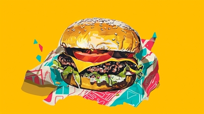 Poster di un hamburger 