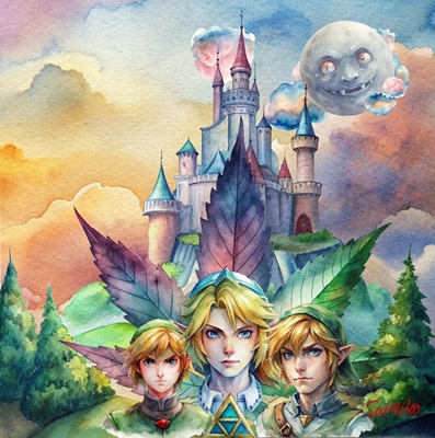 Link Weedster (aquarela)