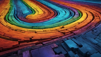 Colores del arco iris en 3D VII