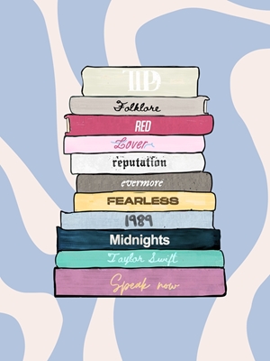 Grafika stosu albumów Taylor Swift